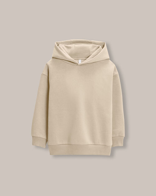Sudadera Hoodie Básica Crema
